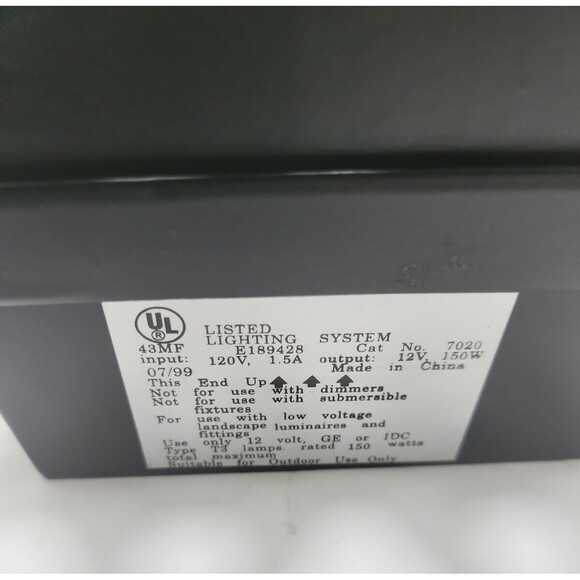 Listed Lighting System E189428 150 watt Transformer Outdoor Lights Christmas - Picture 10 of 11